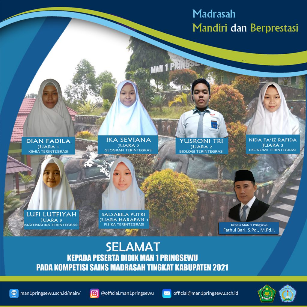 MEMBANGGAKAN! SISWA SISWI MAN 1 PRINGSEWU DOMINASI JUARA KSM KABUPATEN PRINGSEWU MEMBANGGAKAN! SISWA SISWI MAN 1 PRINGSEWU DOMINASI JUARA KSM KABUPATEN PRINGSEWU