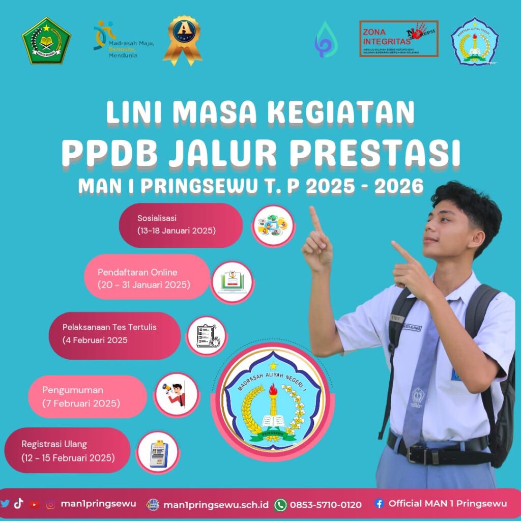 MAN 1 Pringsewu Buka Penerimaan Murid Baru Jalur Prestasi Tahun 2025/2026