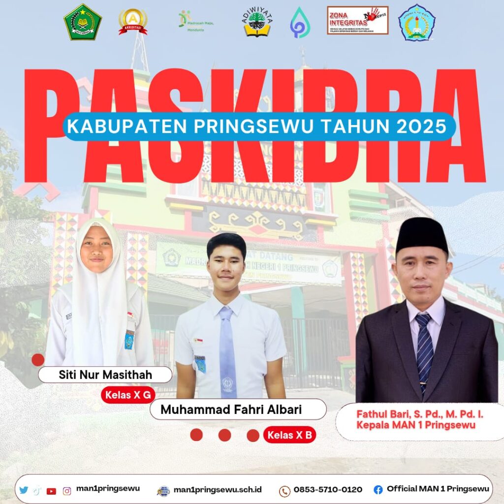 Dua Siswa MAN 1 Pringsewu Lolos Jadi Paskibraka Kabupaten Pringsewu Tahun 2025 Dua Siswa MAN 1 Pringsewu Lolos Jadi Paskibraka Kabupaten Pringsewu Tahun 2025